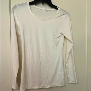 uniqlo Women's Cream Long Sleeve Top heat tech size: S